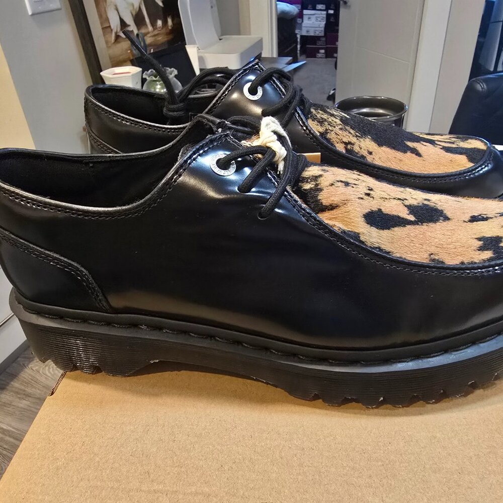Doc Martens Zeffir 3i Bex Buttero Hair/Leather Oxfords Women's Size 9 Mens 8 NEW